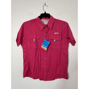 Columbia Titanium Kids PFG Shirt Sz XL Youth Hot Pink UPF 50 Fishing NWT
